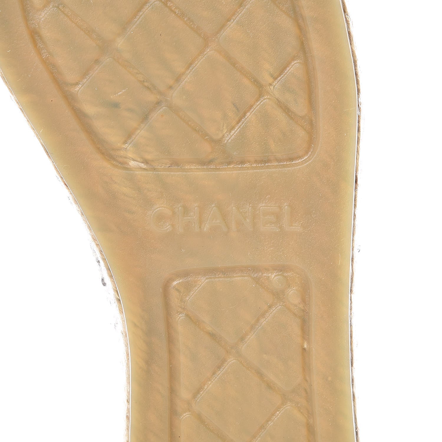 Chanel Laminated Goatskin CC Espadrilles 39 Silver 6 of 11