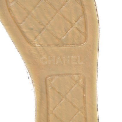Chanel Laminated Goatskin CC Espadrilles 39 Silver 6 of 11