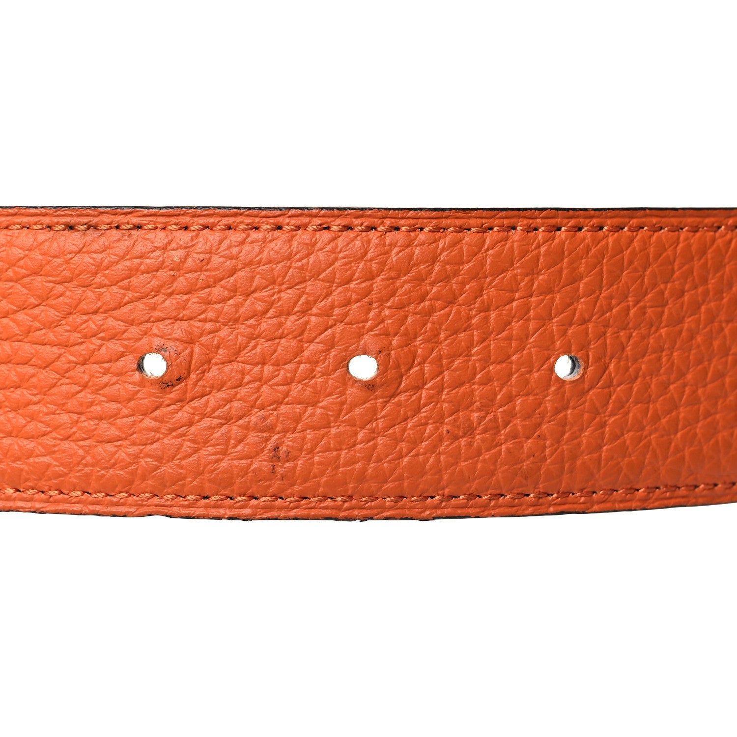 Hermes Box Togo 42mm Constance H Belt 90 36 Black Orange 3 of 6