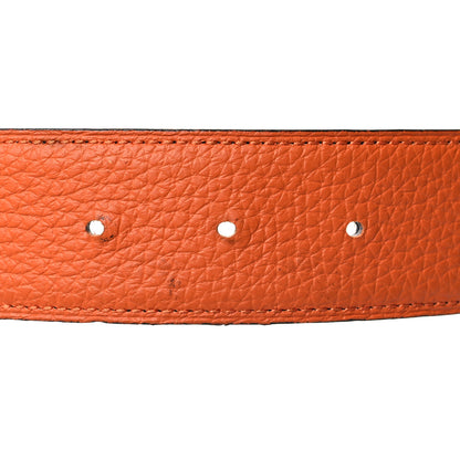 Hermes Box Togo 42mm Constance H Belt 90 36 Black Orange 3 of 6