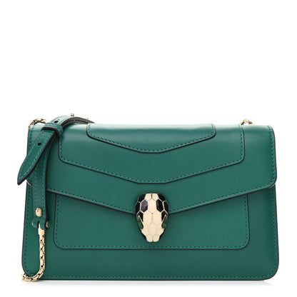 Bulgari Calfskin Serpenti Forever Crossbody Bag Emerald Green 3 of 10