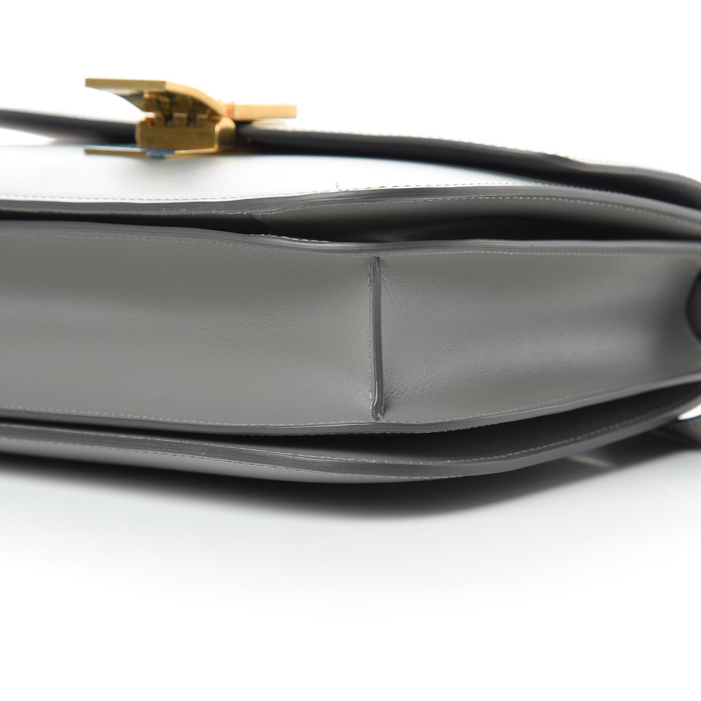 Box Calfskin Medium Classic Box Flap Bag Zinc