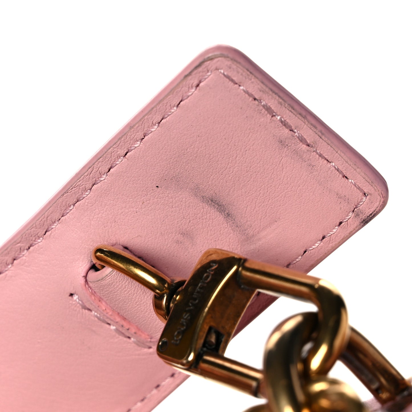 Calfskin Leopard Print New Wave Chain PM Light Pink