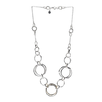 John Hardy Sterling Silver 18K Yellow Gold Bamboo Circles Sautoir Necklace 3 of 4