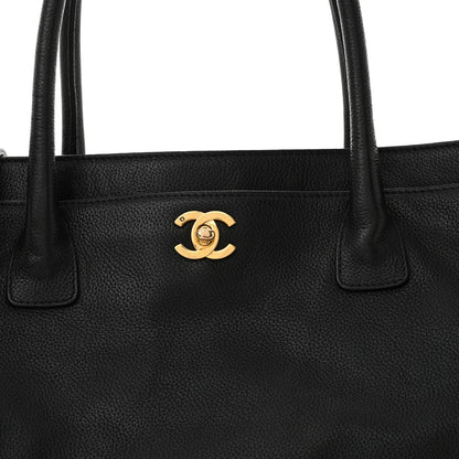 Chanel Calfskin Cerf Executive Shopper Tote Black 8 of 12