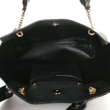 Jimmy Choo Grained Calfskin Logo Strap Tote Black 5 of 9