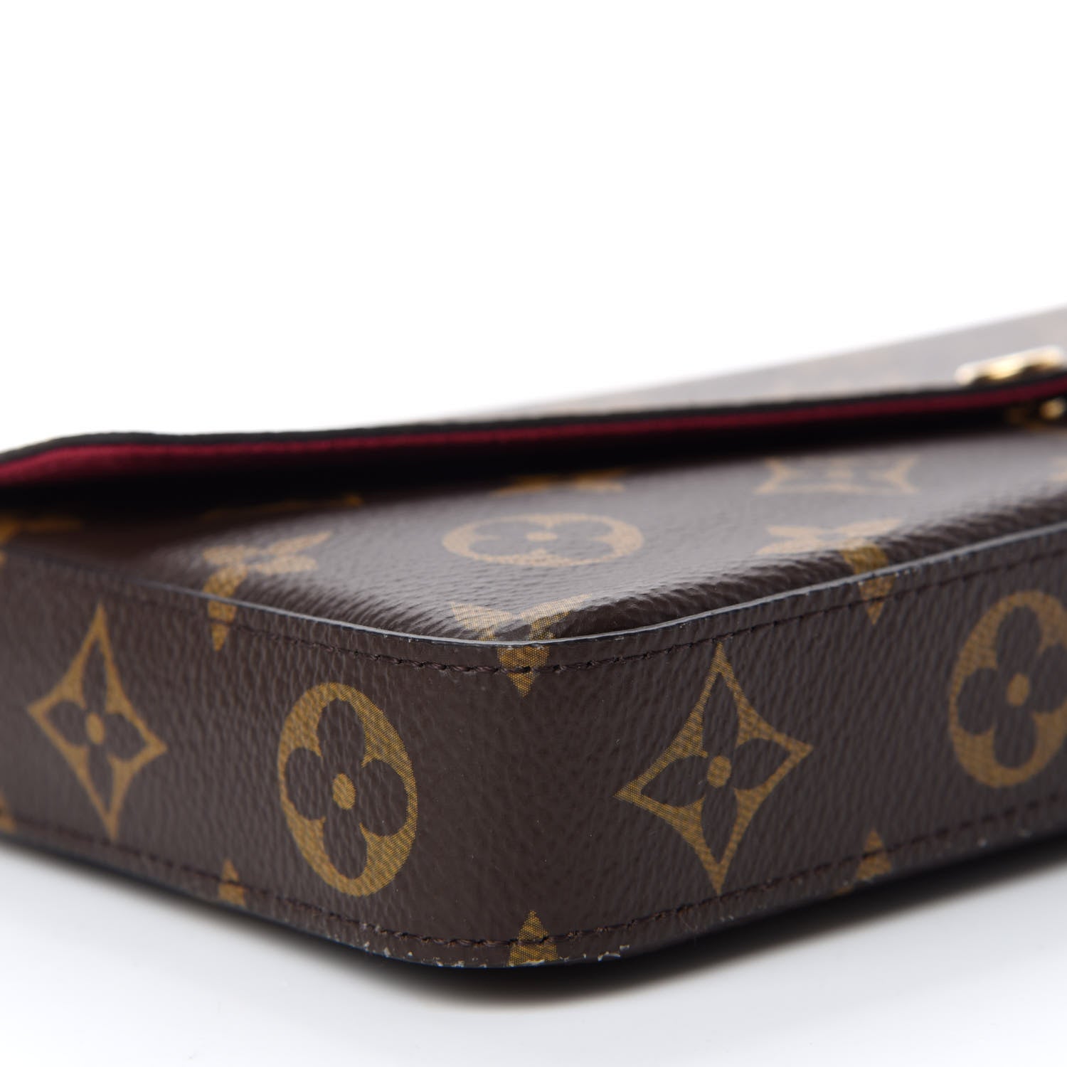 Louis Vuitton Monogram Pochette Felicie Chain Wallet Fuchsia 6 of 12
