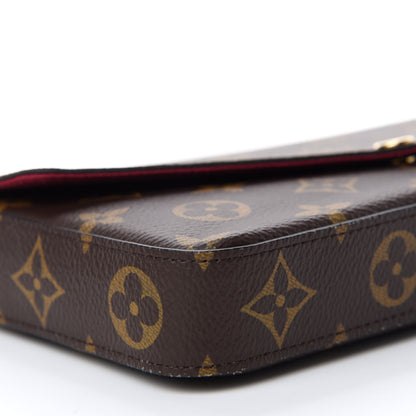 Louis Vuitton Monogram Pochette Felicie Chain Wallet Fuchsia 6 of 12