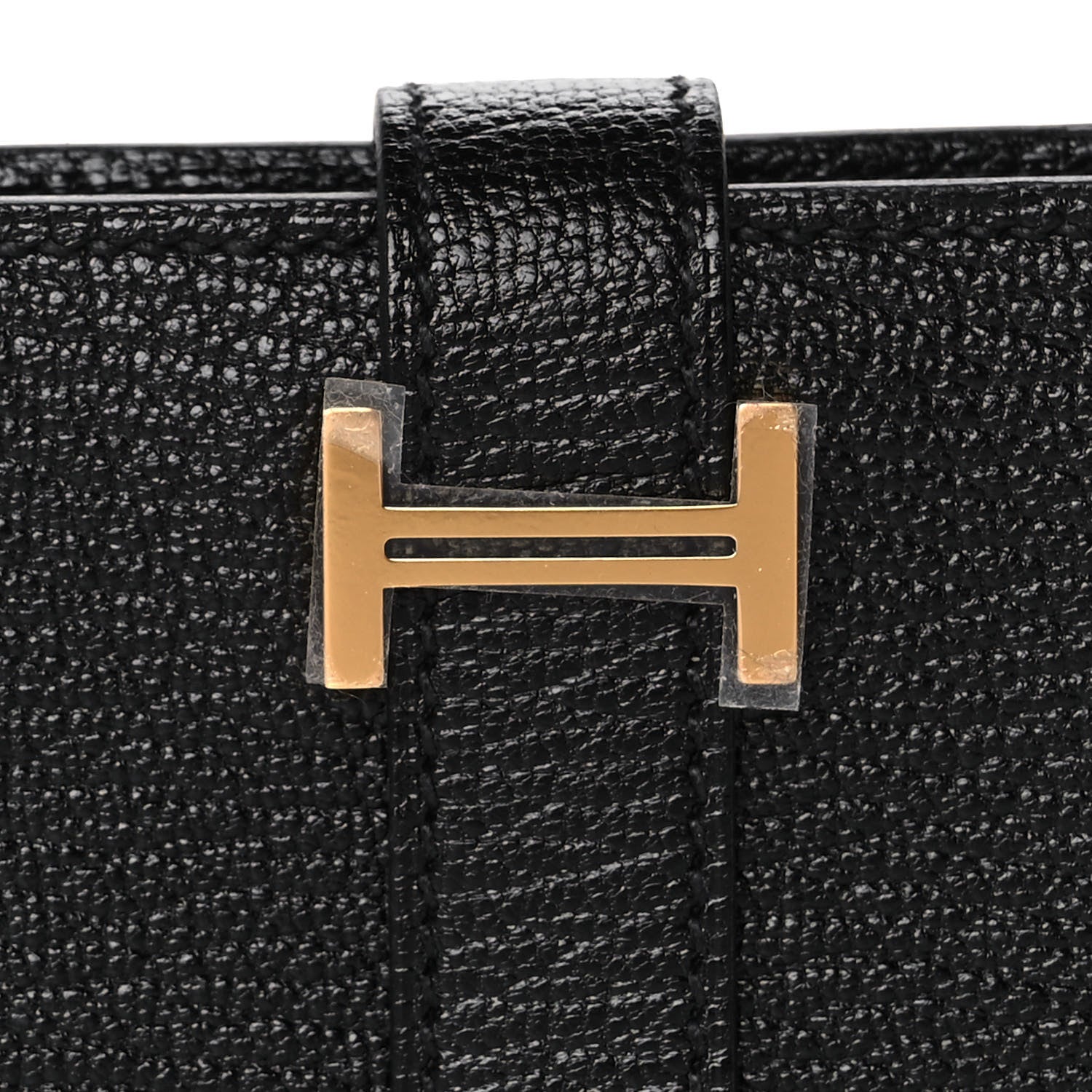 Hermes Chevre Mysore Mini Bearn Wallet Black 11 of 12