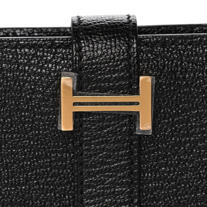 Hermes Chevre Mysore Mini Bearn Wallet Black 11 of 12