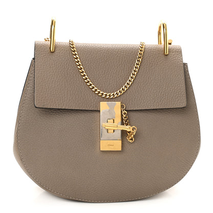 Chloe Grained Lambskin Drew Shoulder Bag Motty Grey 1 of 8
