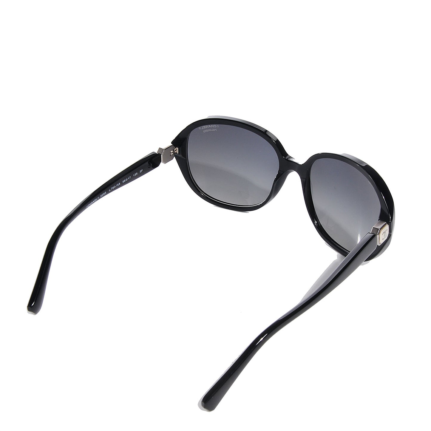 Acetate Polarized CC Round Sunglasses 5285 Black