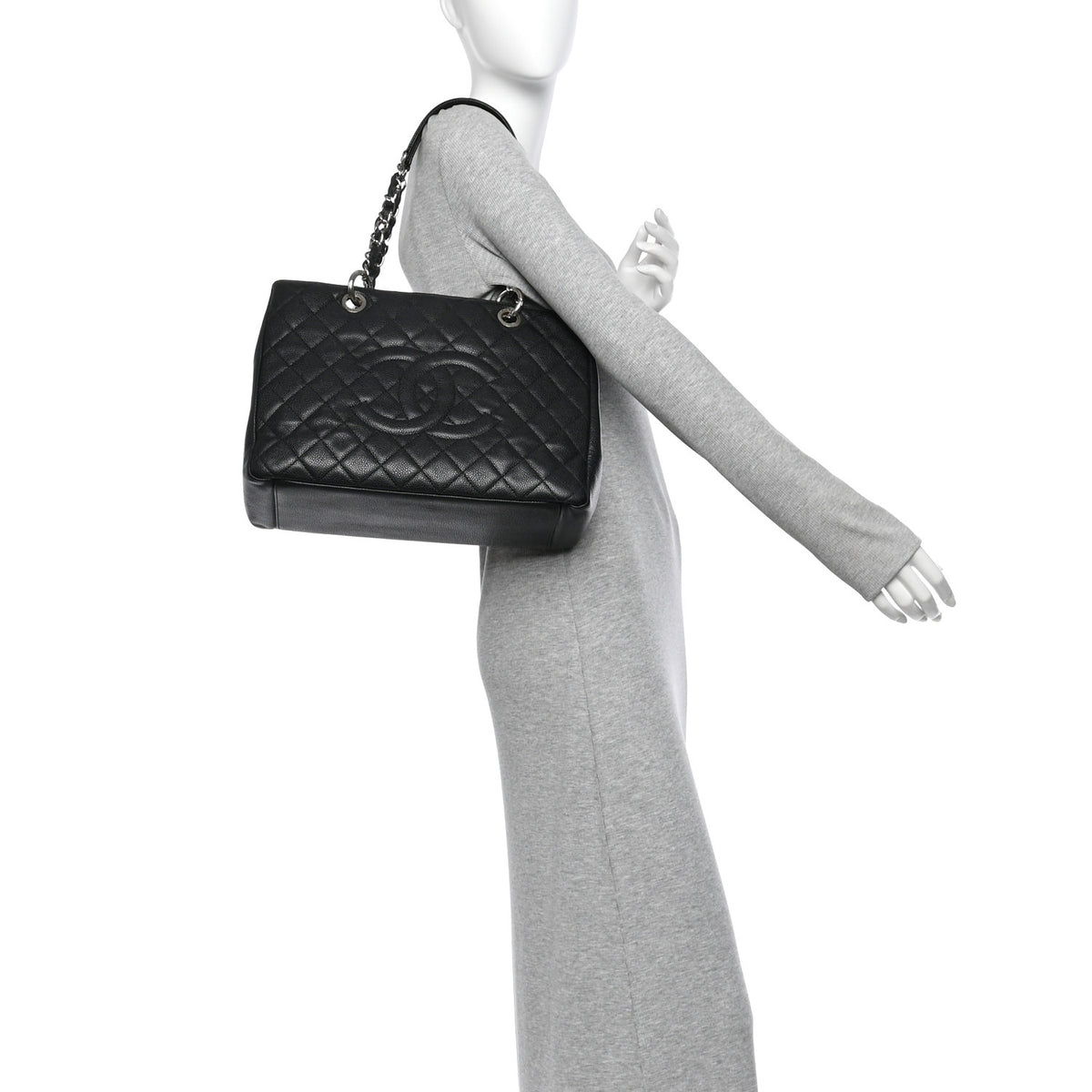 Chanel Caviar Quilted Grand Shopping Tote GST Black 2 of 10