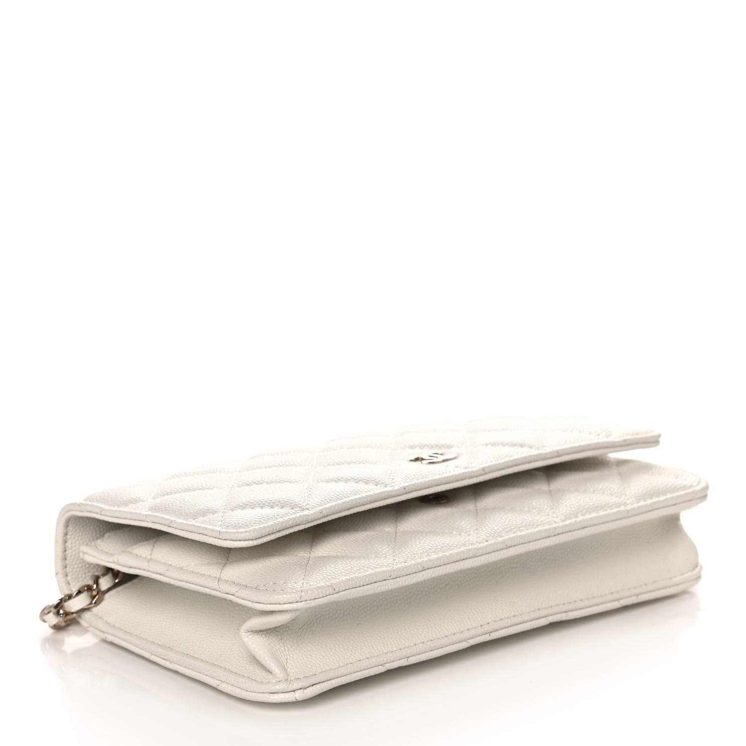 Chanel Caviar Quilted Wallet On Chain WOC White 4 of 11