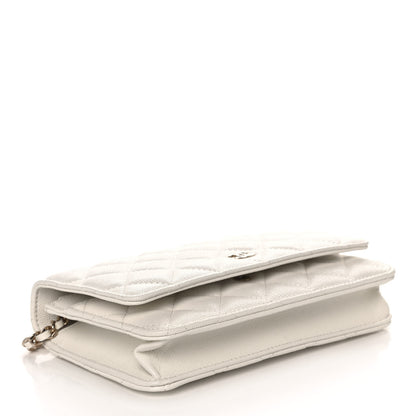 Chanel Caviar Quilted Wallet On Chain WOC White 4 of 11