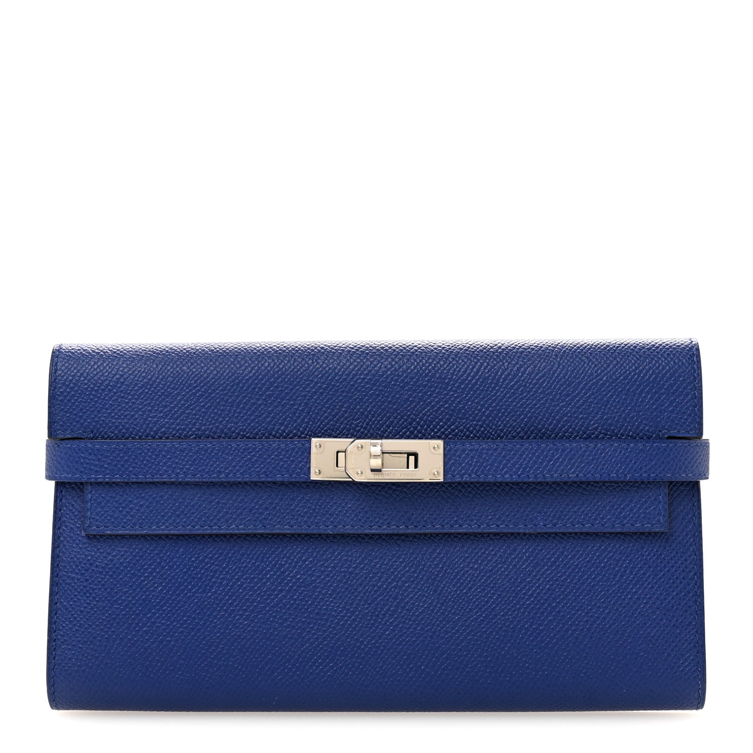 Hermes Epsom Kelly Longue Wallet Bleu Electrique 1 of 8