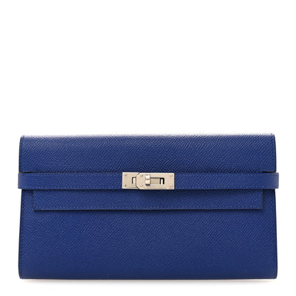 Hermes Epsom Kelly Longue Wallet Bleu Electrique 1 of 8
