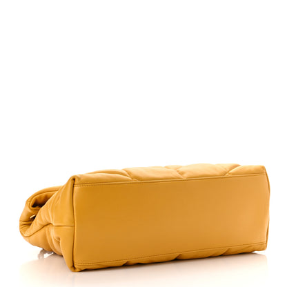 Saint Laurent Lambskin Quilted Medium Loulou Puffer Monogram Chain Satchel Saffran 4 of 10