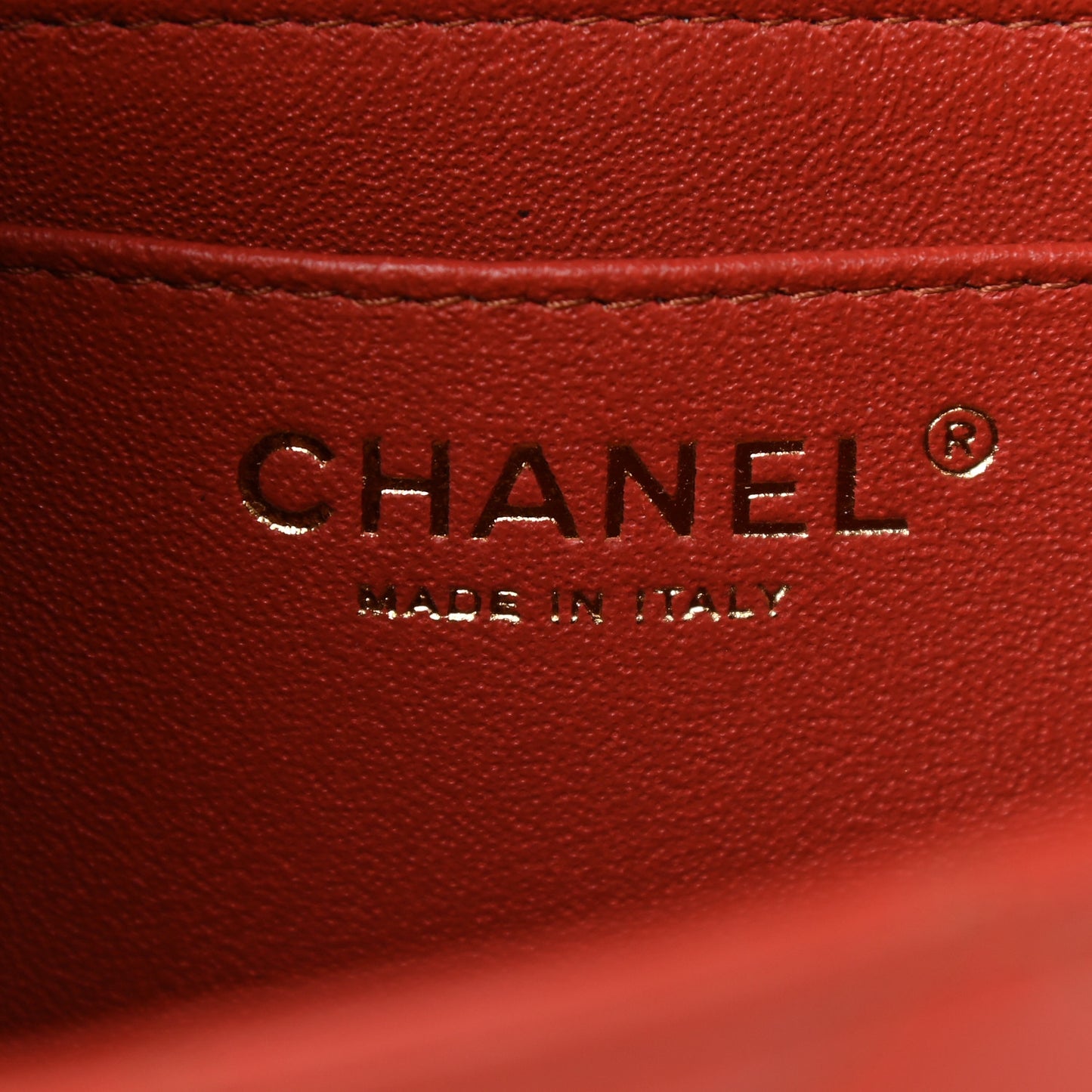 Lambskin Quilted Mini Rectangular Flap Brown