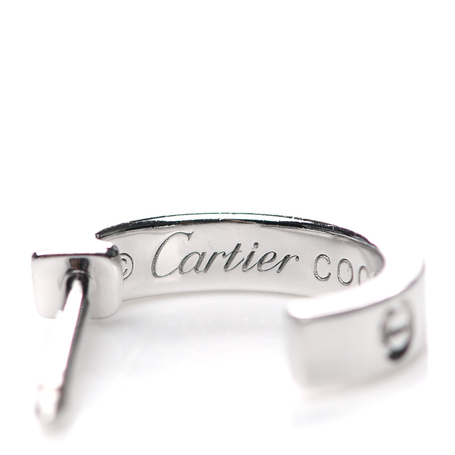 Cartier 18K White Gold Small LOVE Hoop Earrings 4 of 4