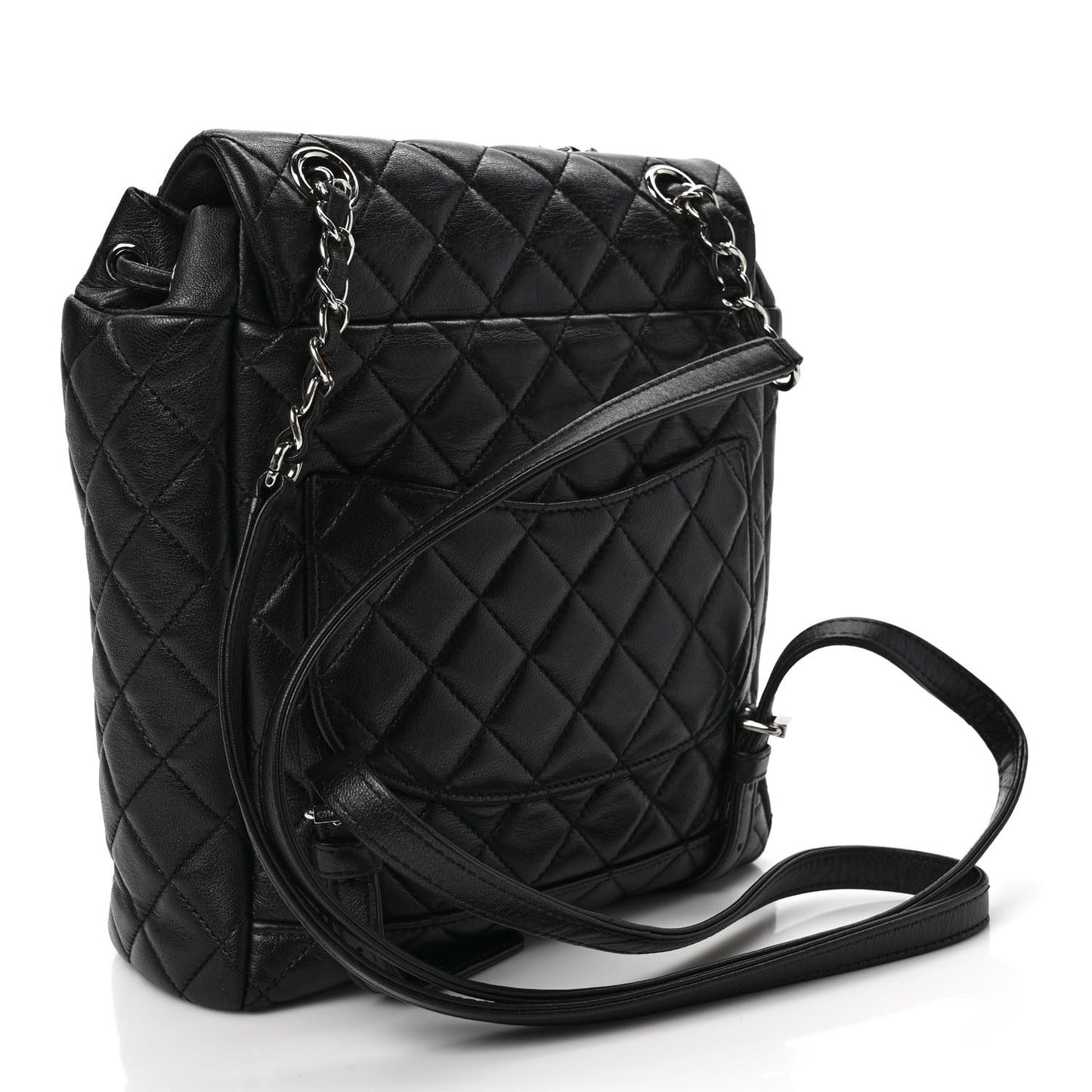 Calfskin Quilted Small Urban Spirit Backpack Black