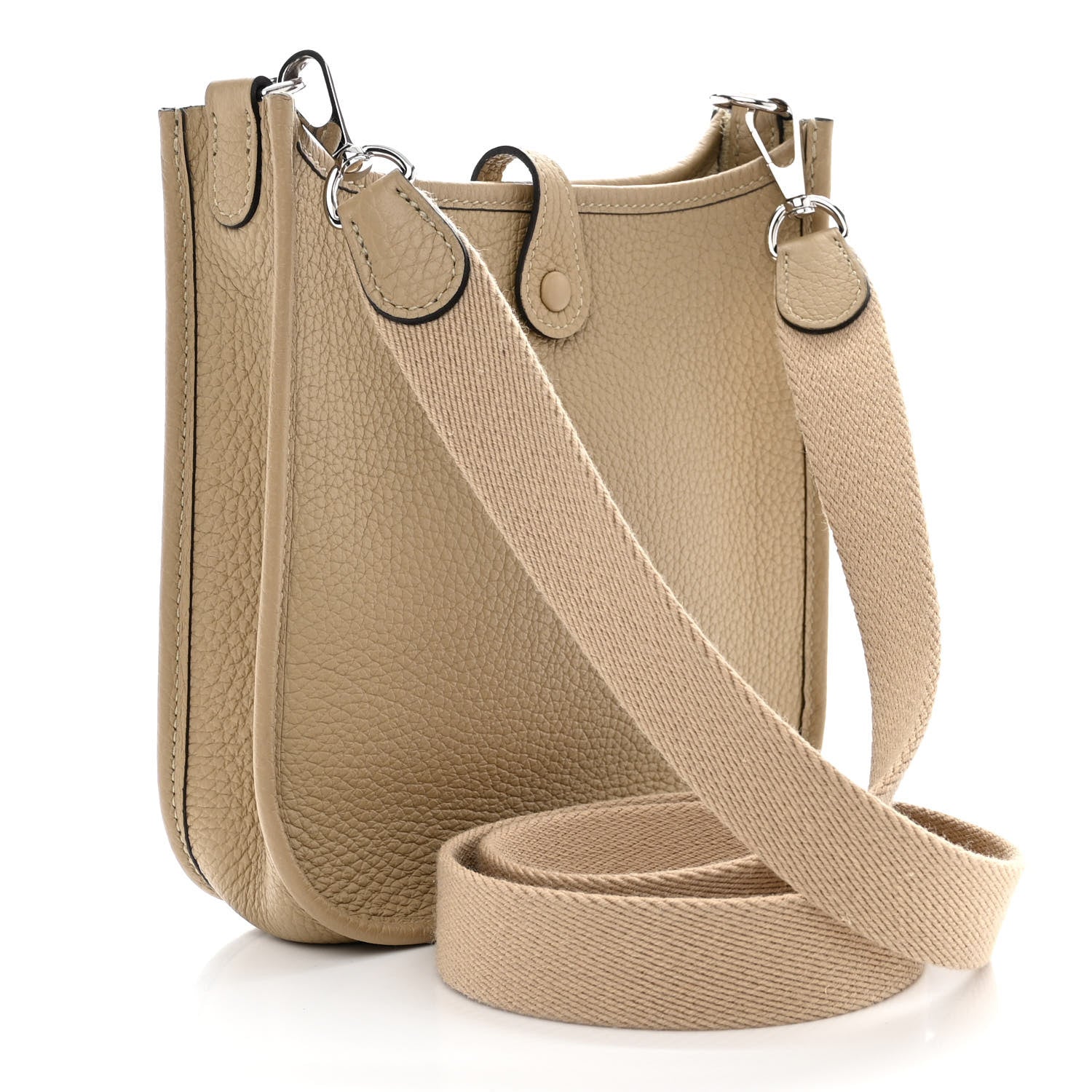Hermes Taurillon Clemence Amazone Evelyne TPM Beige Marfa 3 of 12