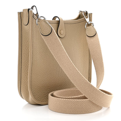 Hermes Taurillon Clemence Amazone Evelyne TPM Beige Marfa 3 of 12