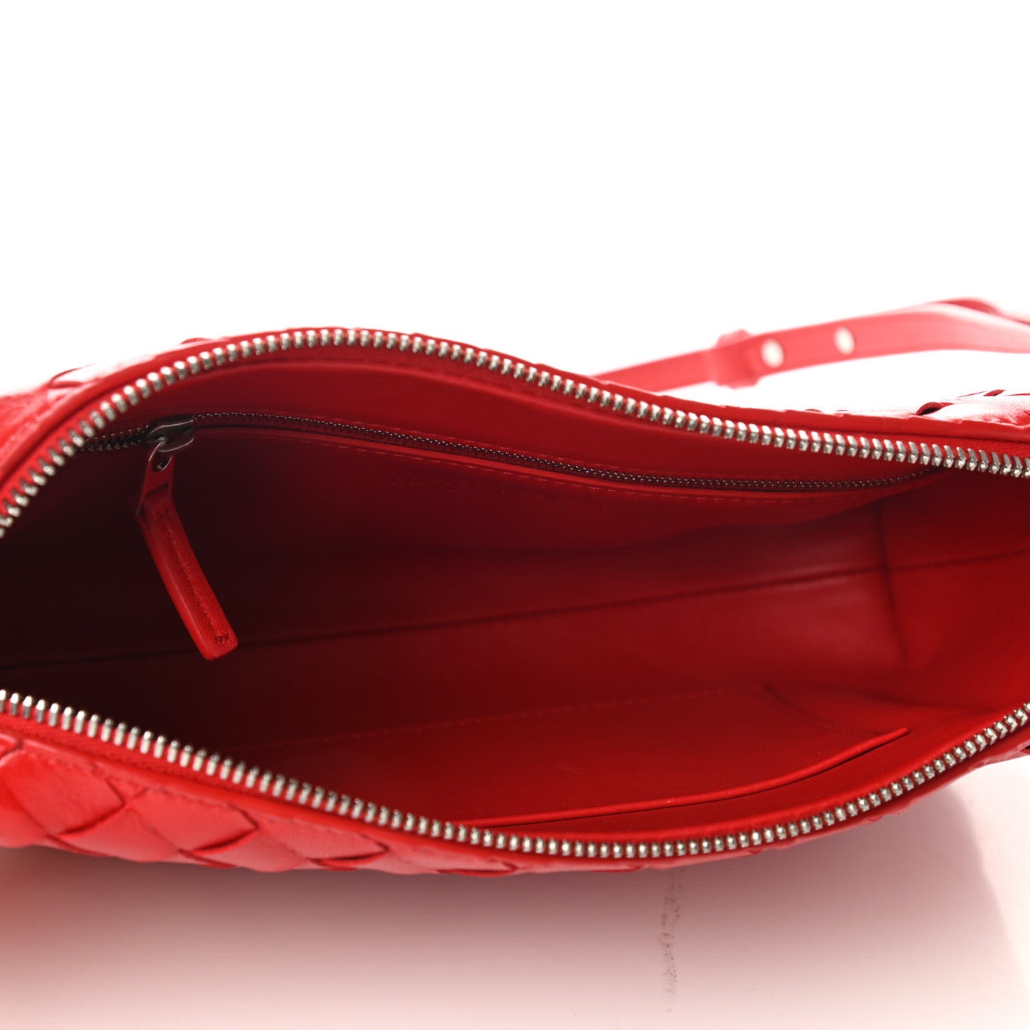 Nappa Intrecciato Crossbody Bright Red