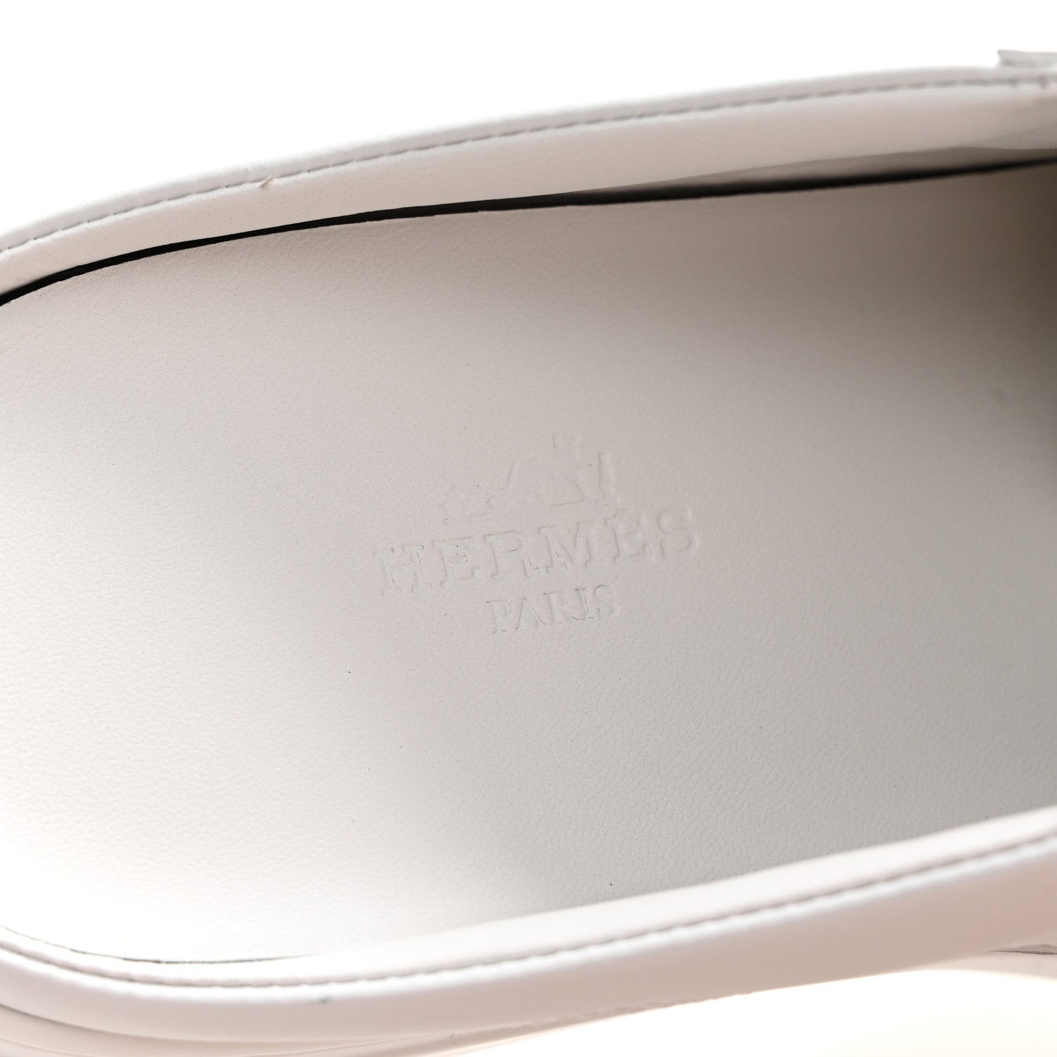 Hermes Calfskin Keep Mule Sneakers 37 White 9 of 12