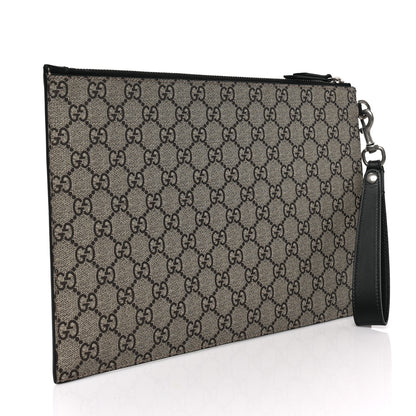 Gucci GG Supreme Monogram Wolf Zip Wristlet Pouch Beige 3 of 7