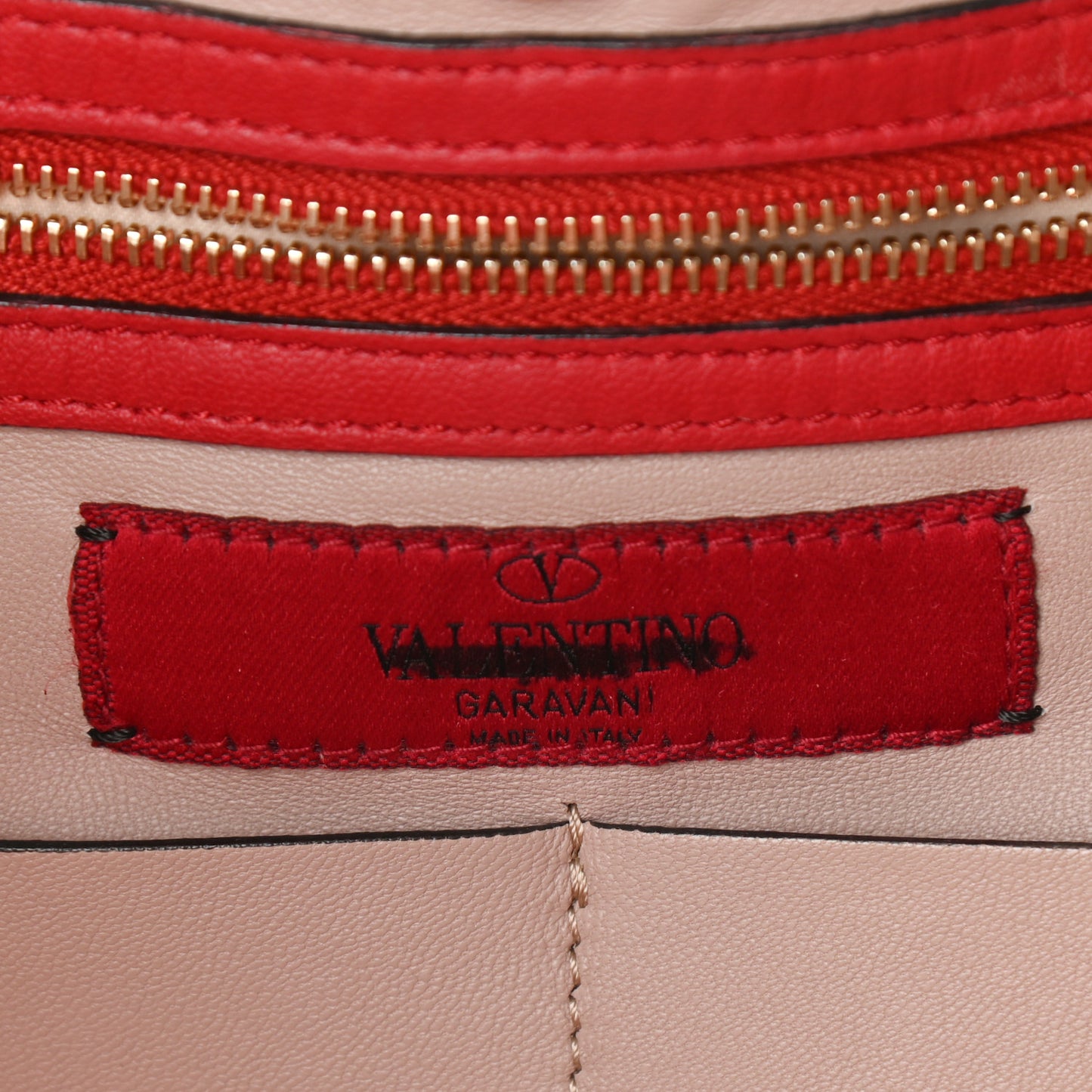 Nappa Medium Rockstud Soft Tote Red