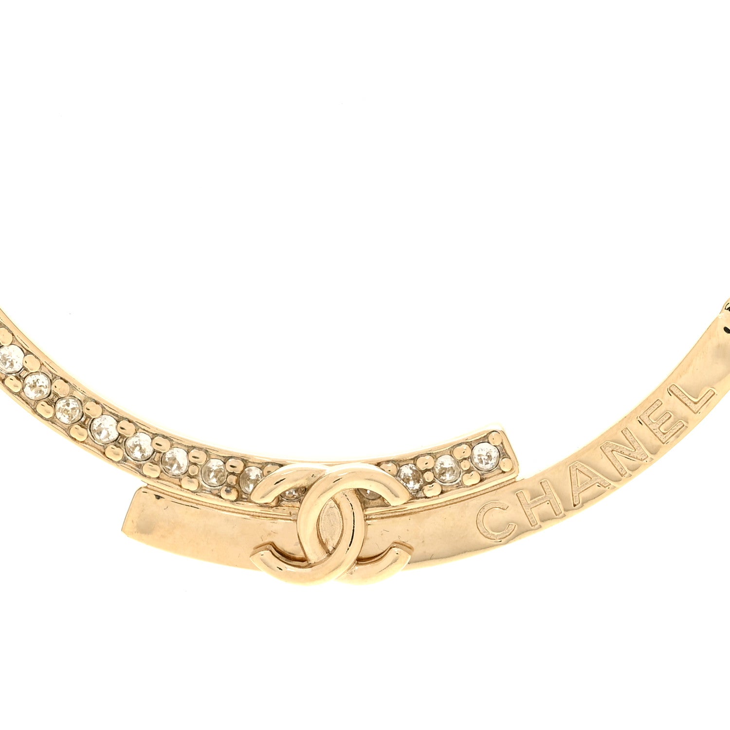 Chanel Crystal CC Choker Necklace Gold 4 of 6