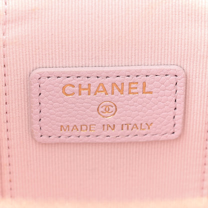 Chanel Caviar Quilted Tiny CC Mini Vanity Case With Chain Light Pink 6 of 14