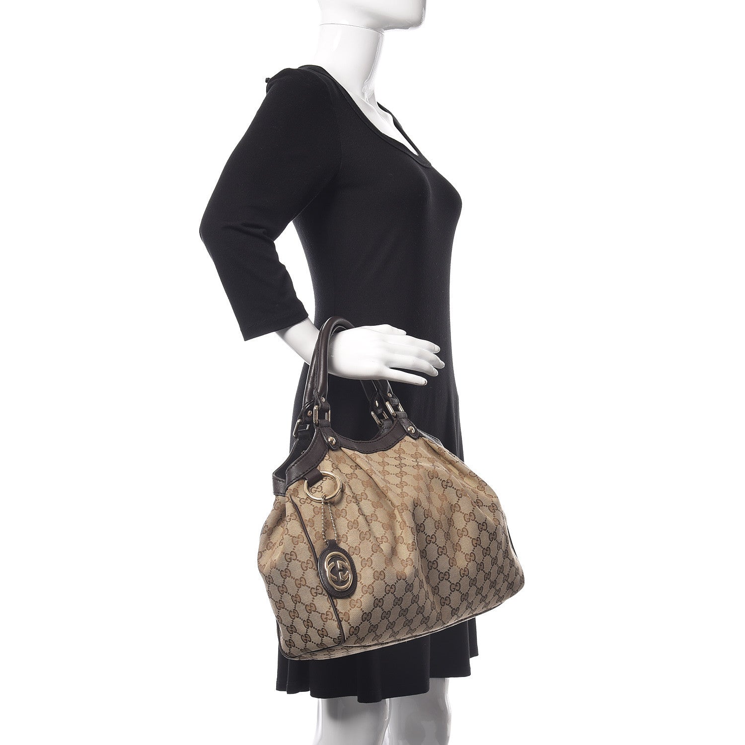 Gucci Monogram Medium Sukey Tote Dark Brown 2 of 11