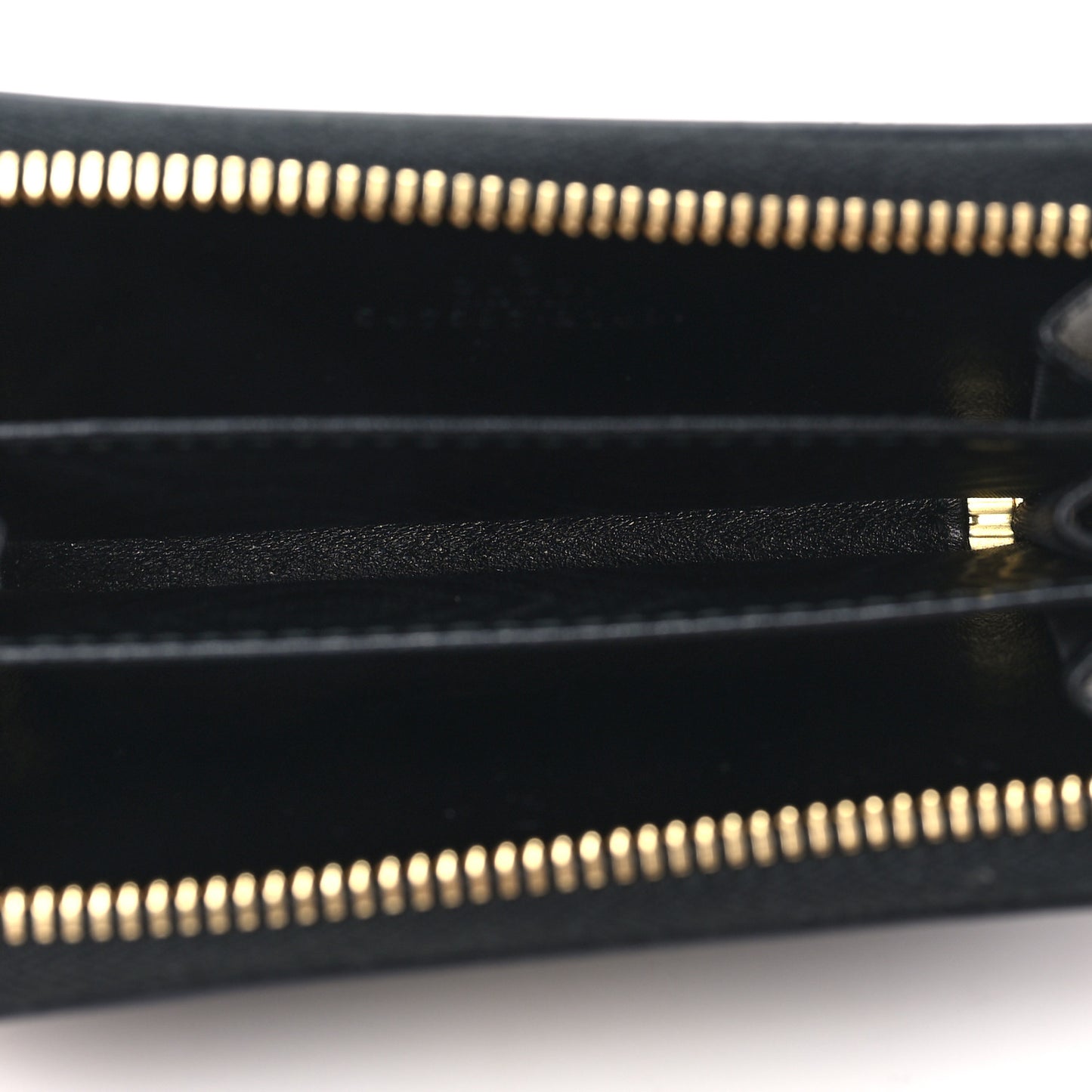Plutone Calfskin Logo Zip Around Card Case Black