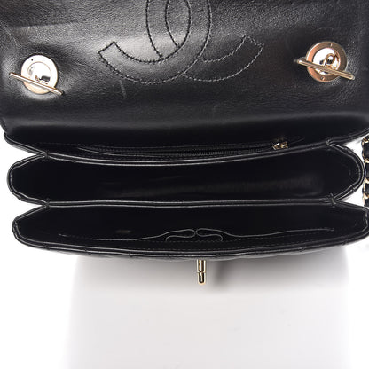 Chanel Lambskin Chevron Quilted Small Trendy CC Dual Handle Flap Bag Black 6 of 9