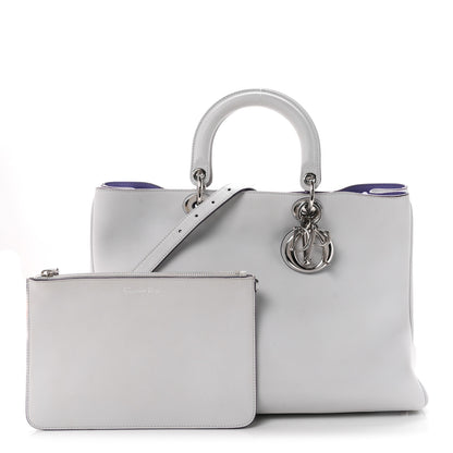 Christian Dior Smooth Calfskin Large Diorissimo Tote White 3 of 12