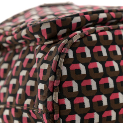 Prada Nylon Saffiano Otta Print Bucket Crossbody Bag Rosa 10 of 11