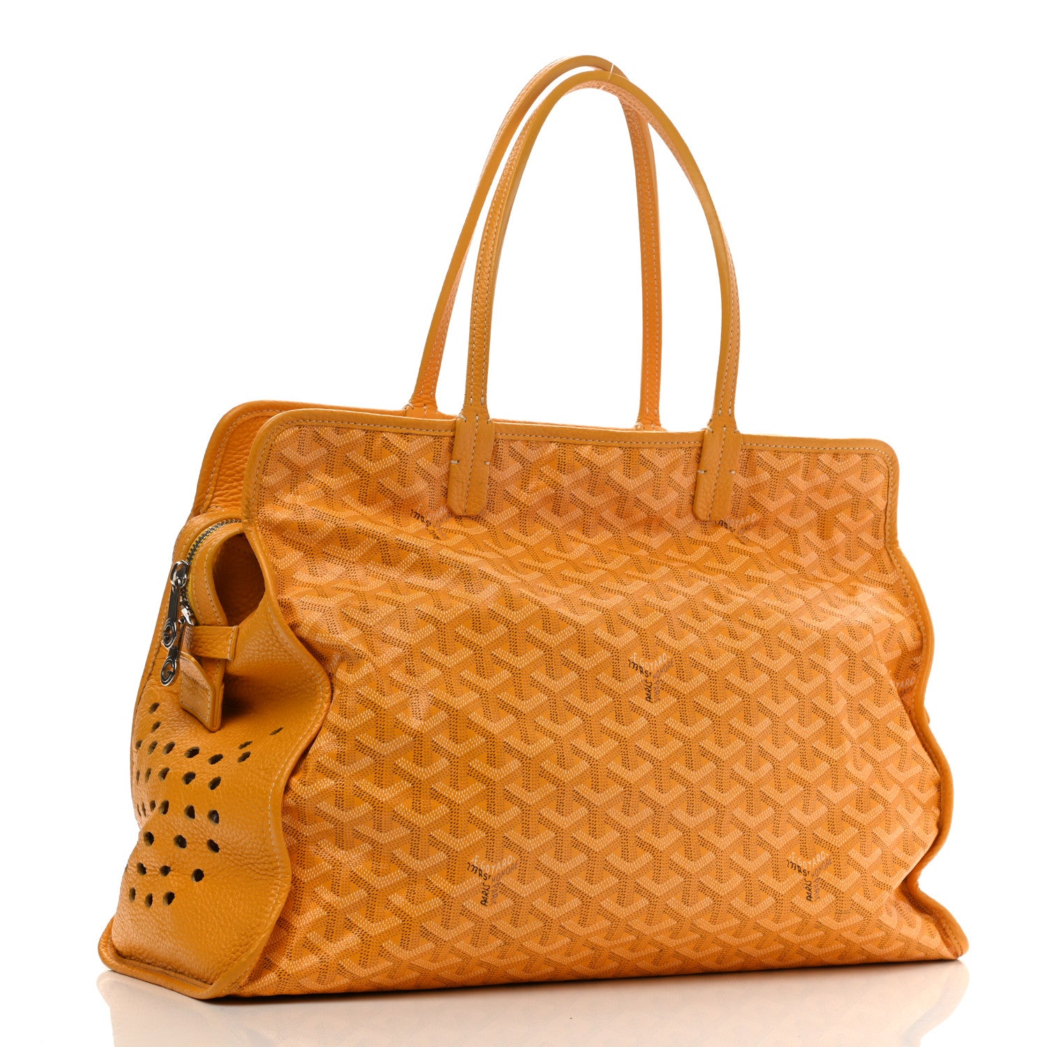 Goyard Goyardine Sac Hardy Pet Carrier PM Yellow 3 of 14