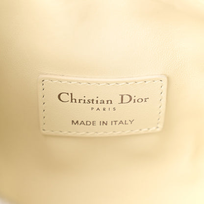 Christian Dior Calfskin Macrocannage Small Diortravel Nomad Pouch Latte 5 of 9