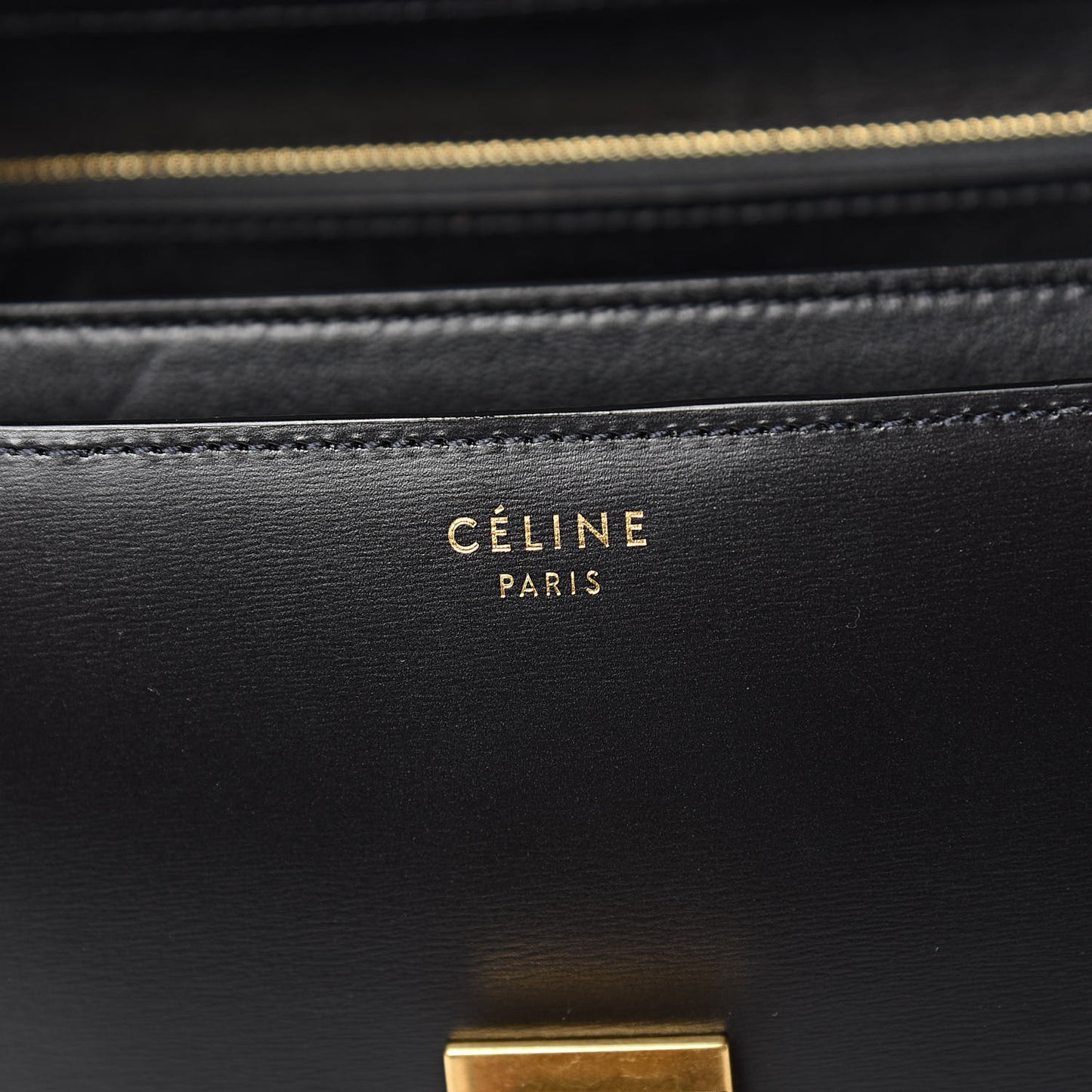 Liege Calfskin Medium Classic Box Flap Bag Black