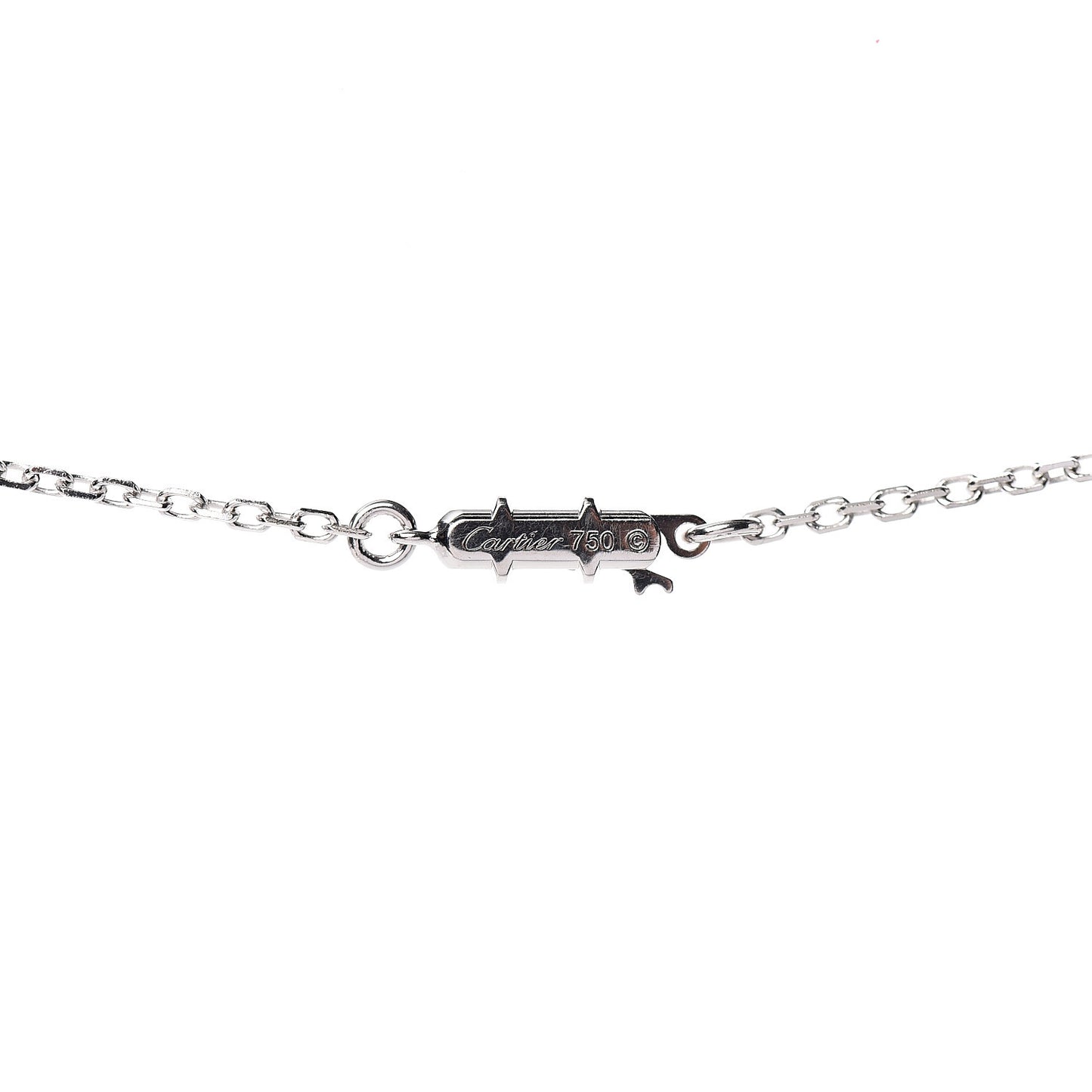 18K White Gold Diamond Black Onyx Caresse D'Orchidees Par Pendant Necklace