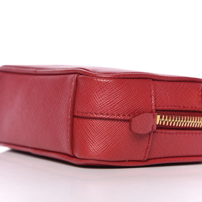 Prada Saffiano Mini Camera Crossbody Bag Fuoco 10 of 10