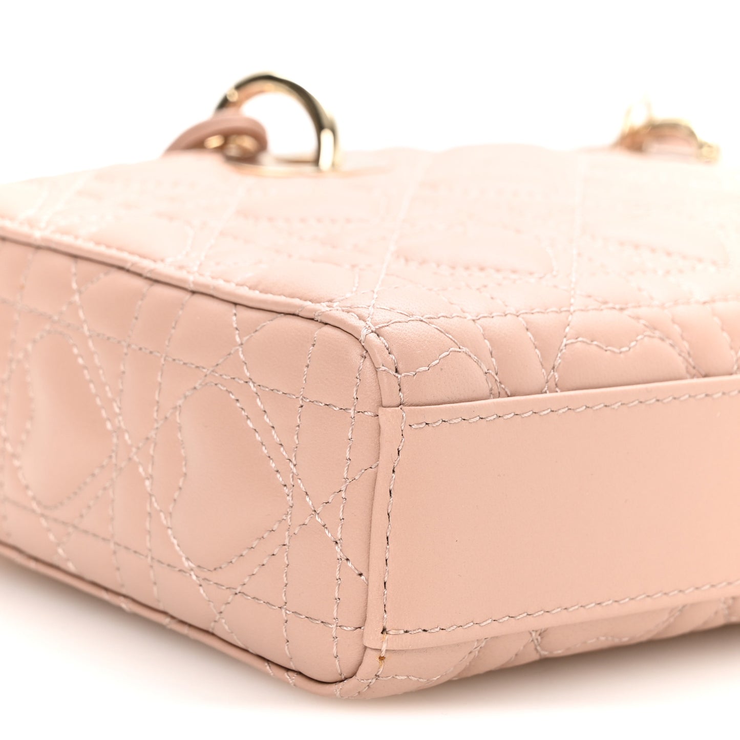 Lambskin Cannage Heart Medium Lady D-Joy Rose Des Vents