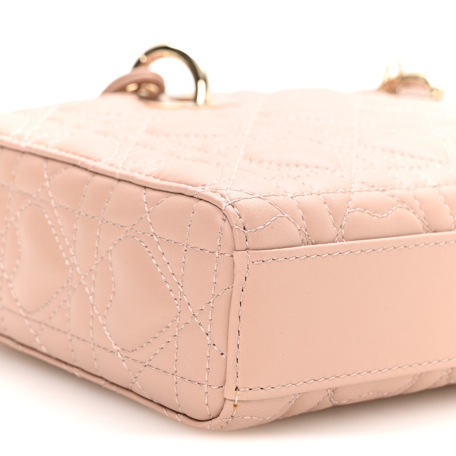 Christian Dior Lambskin Cannage Heart Medium Lady D-Joy Rose Des Vents 9 of 10