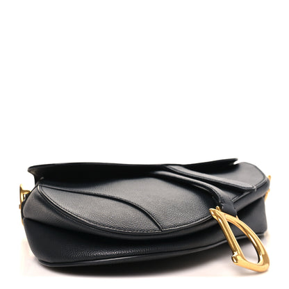Christian Dior Grained Calfskin Saddle Bag Black 3 of 9