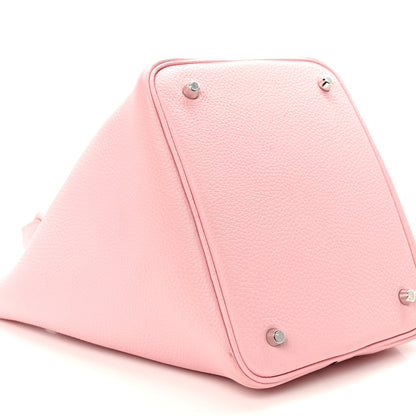 Hermes Taurillon Clemence Picotin Lock 22 MM Rose Sakura 8 of 12