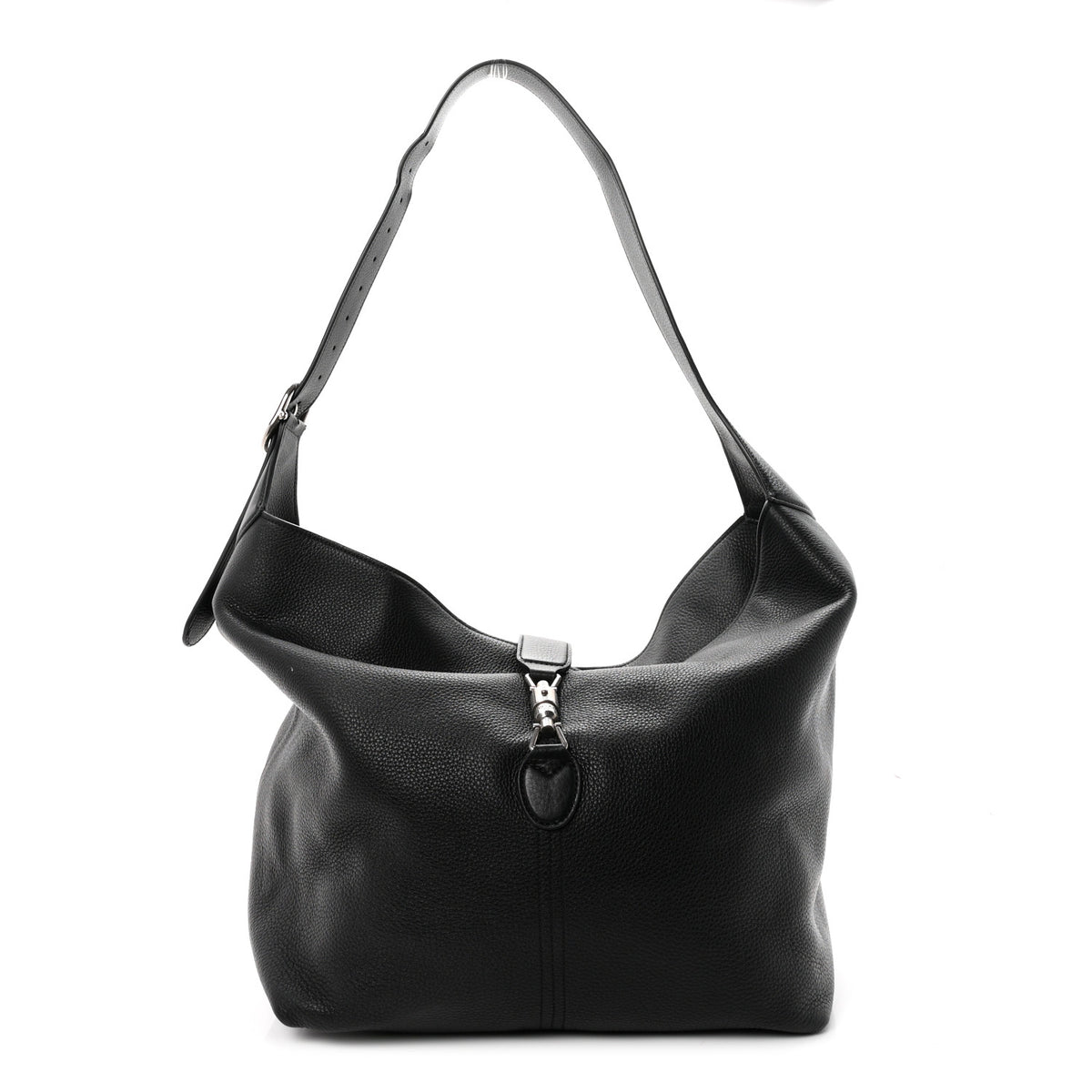Gucci Amour Grane Calfskin Medium Jackie 1961 Crossbody Bag Black 1 of 12