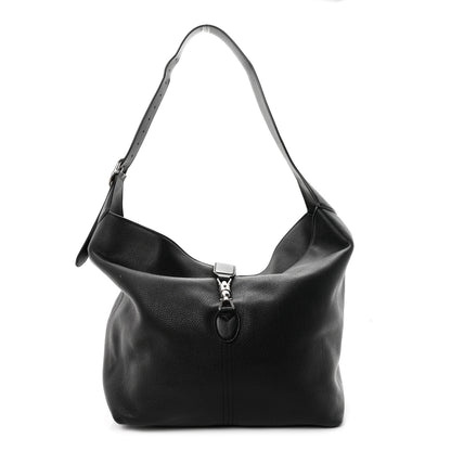 Gucci Amour Grane Calfskin Medium Jackie 1961 Crossbody Bag Black 1 of 12