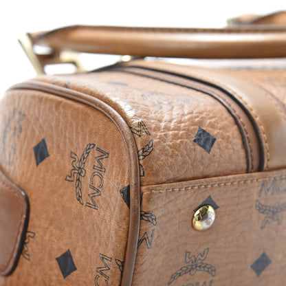 MCM Visetos Boston Bag Cognac 12 of 19